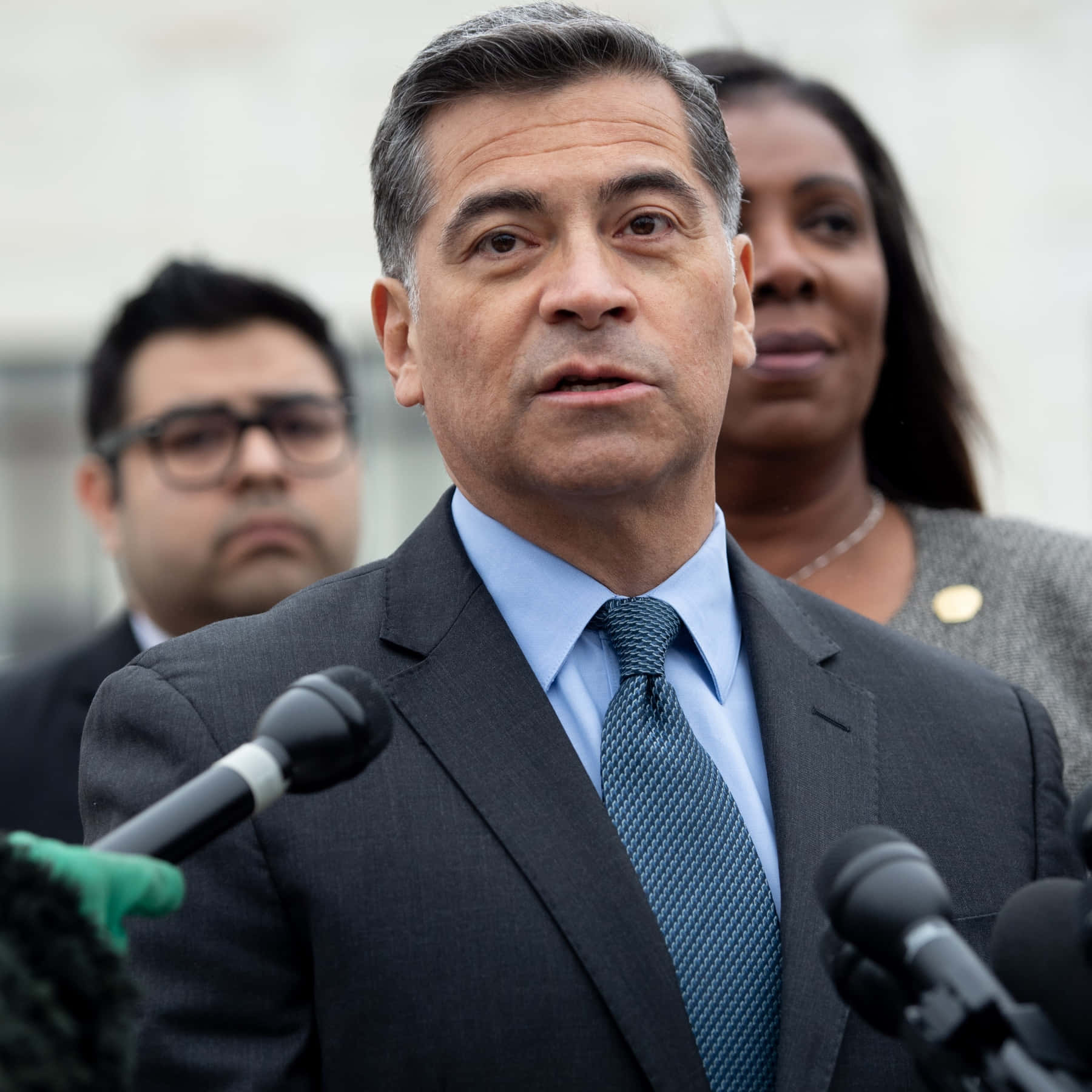 Xavier Becerra Wearing A Blue Tie Wallpaper