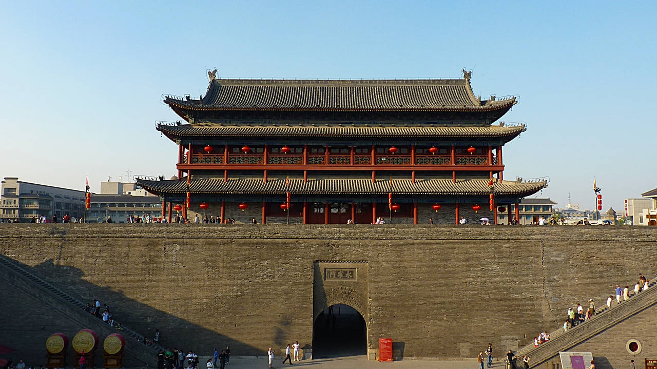 Xian Stone Wall Gate Wallpaper