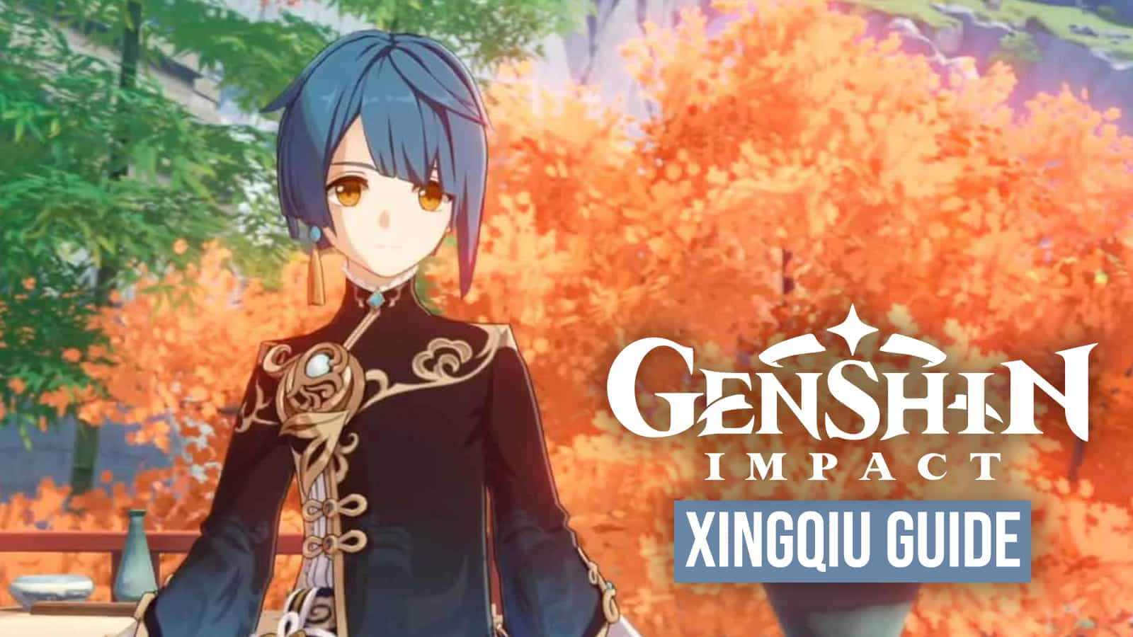 Xingqiu: The Guhua Strategist Of Genshin Impact Wallpaper