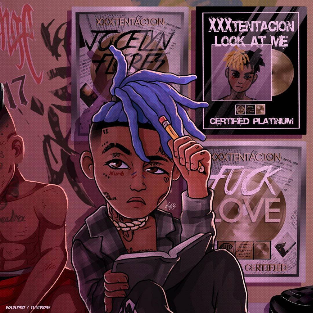 Xxxtentacion Anime-based Artwork Wallpaper