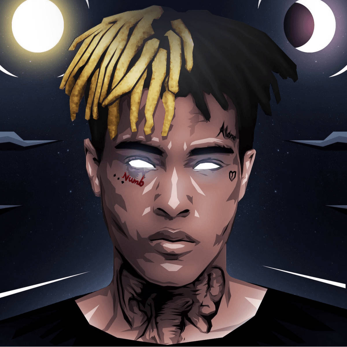 Xxxtentacion Anime Glowing Eyes Wallpaper