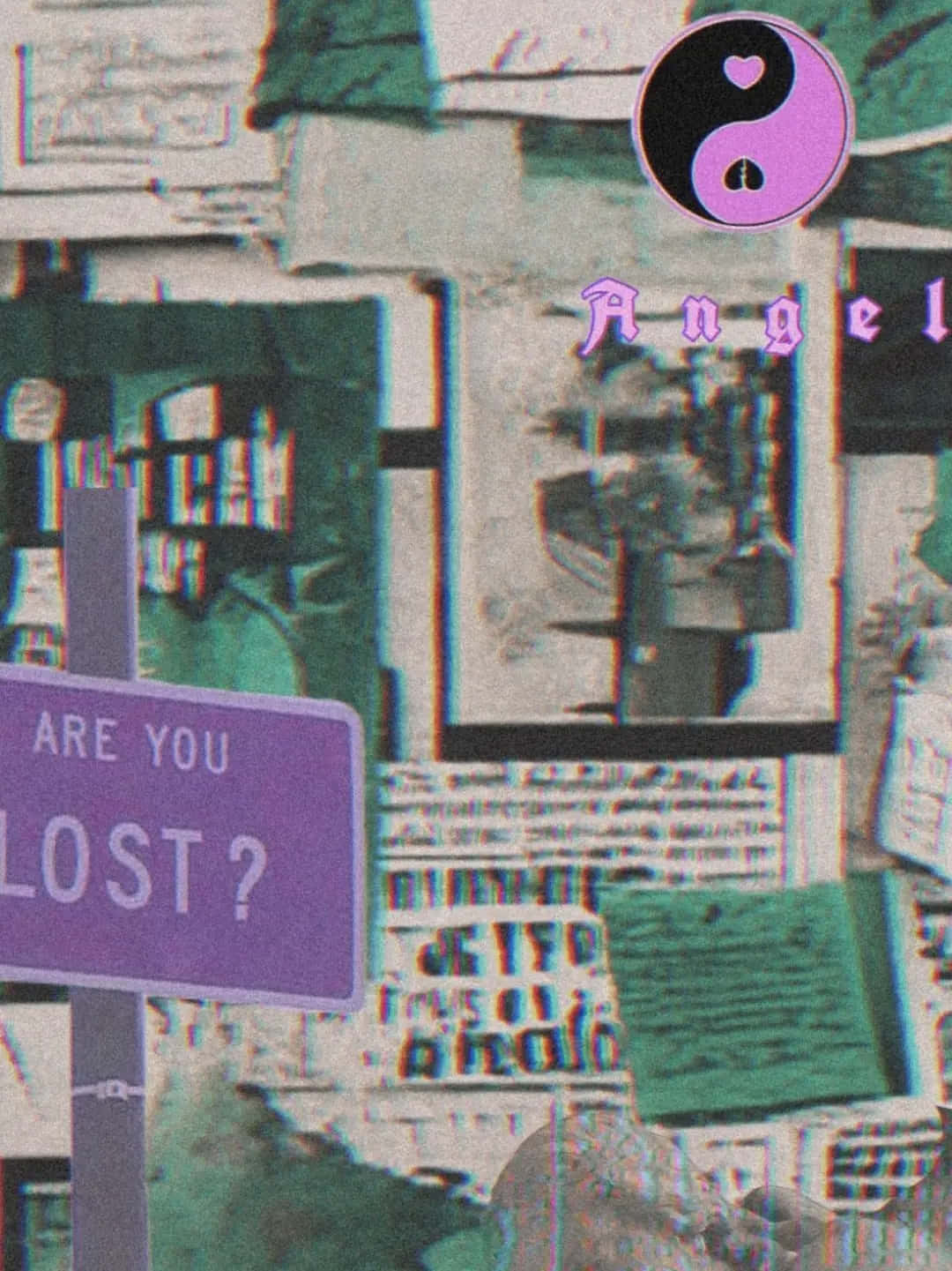 Y2 K Grunge Aesthetic Collage Wallpaper