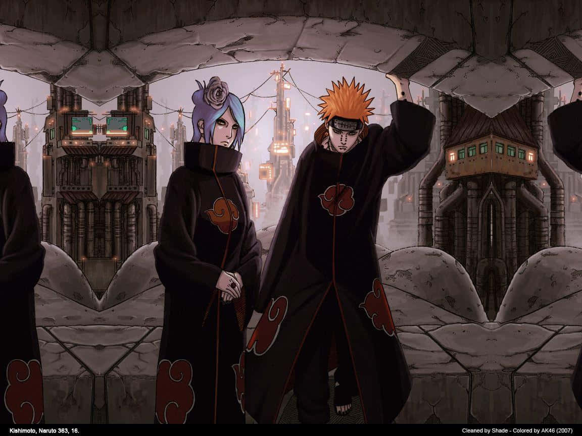 Yahiko Talking With Konan Wallpaper