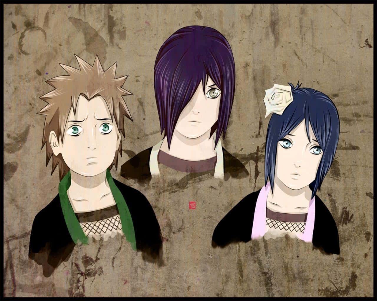 Yahiko With Konan And Nagato Wallpaper