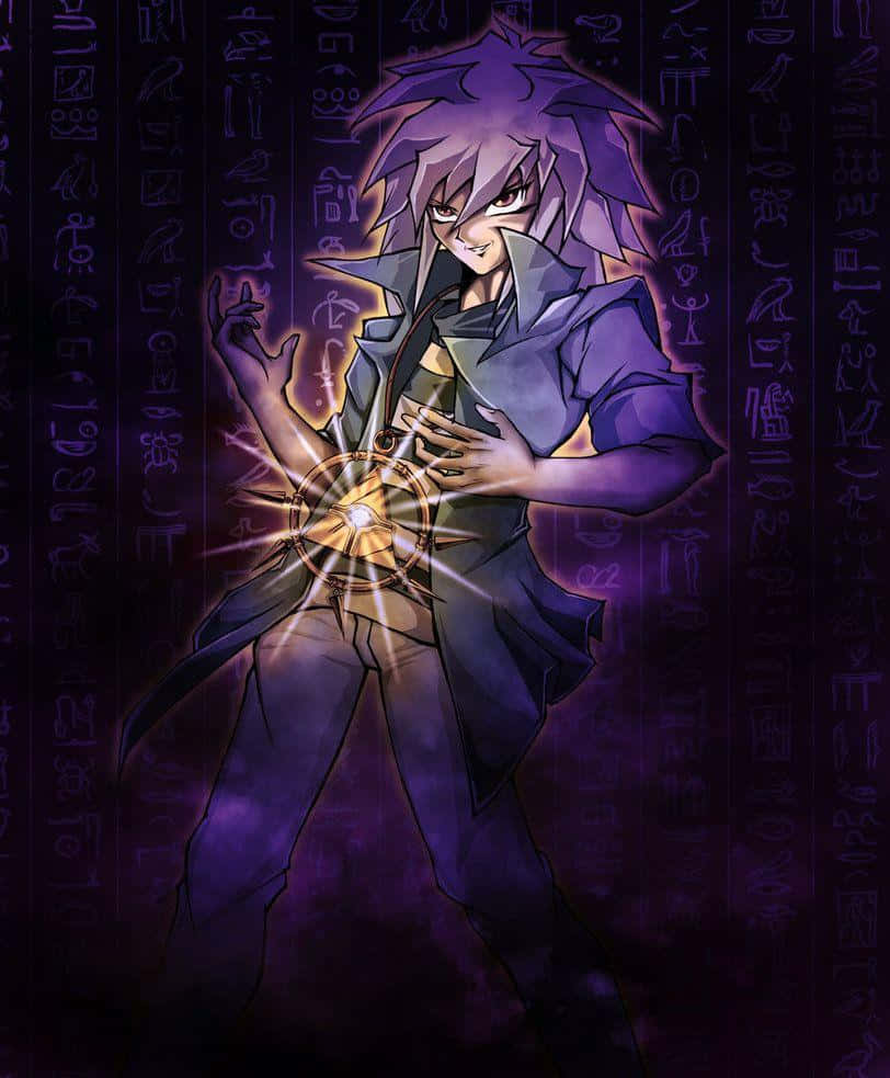 Yami Bakura Smirking In A Dark Atmosphere Wallpaper