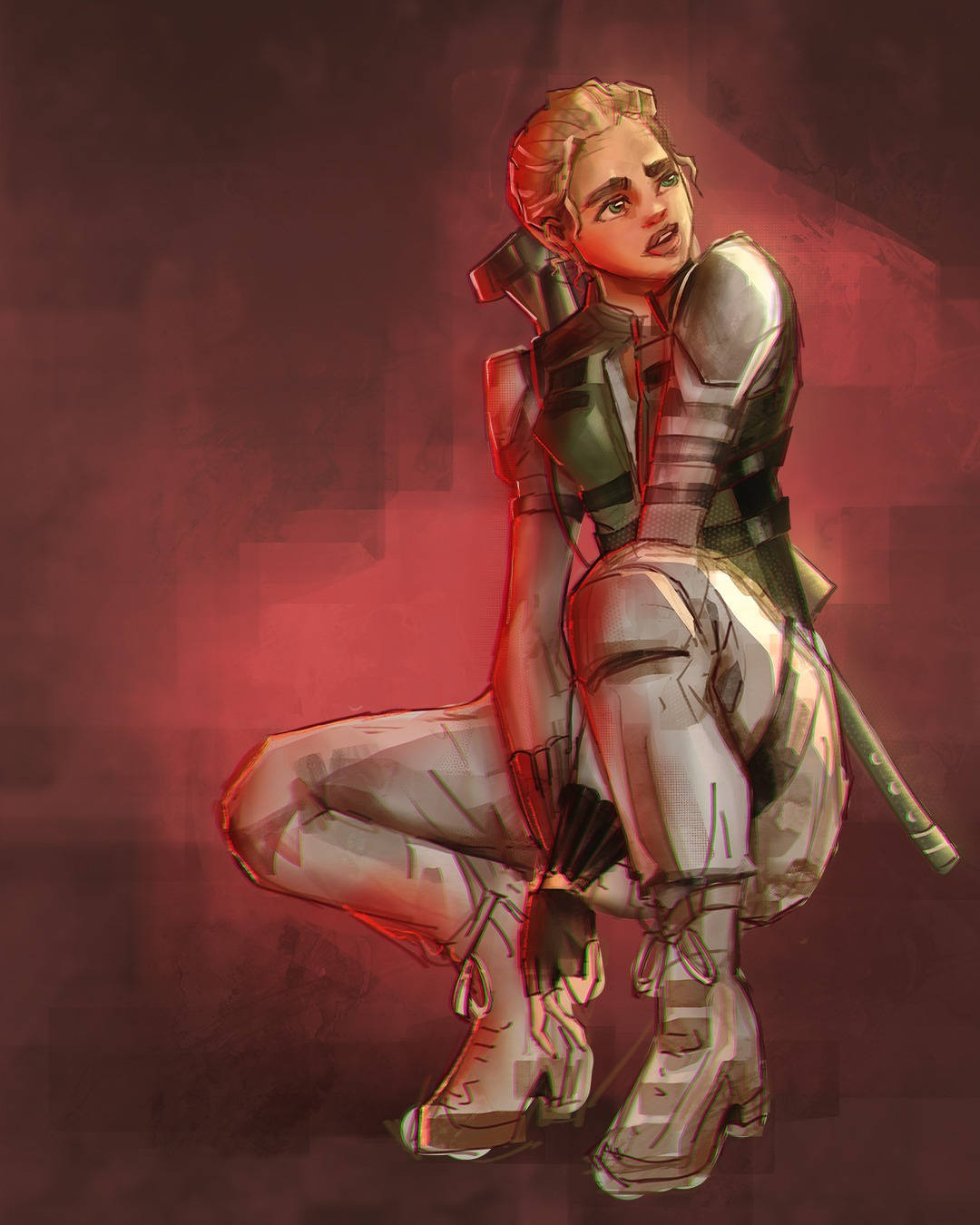 Yelena Belova Red Fan Art Wallpaper