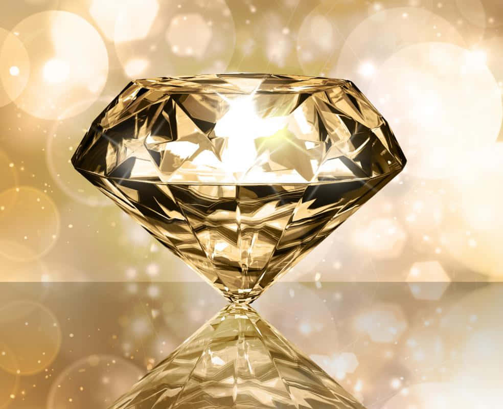 Yellow Diamond In Brilliant Sparkle Wallpaper