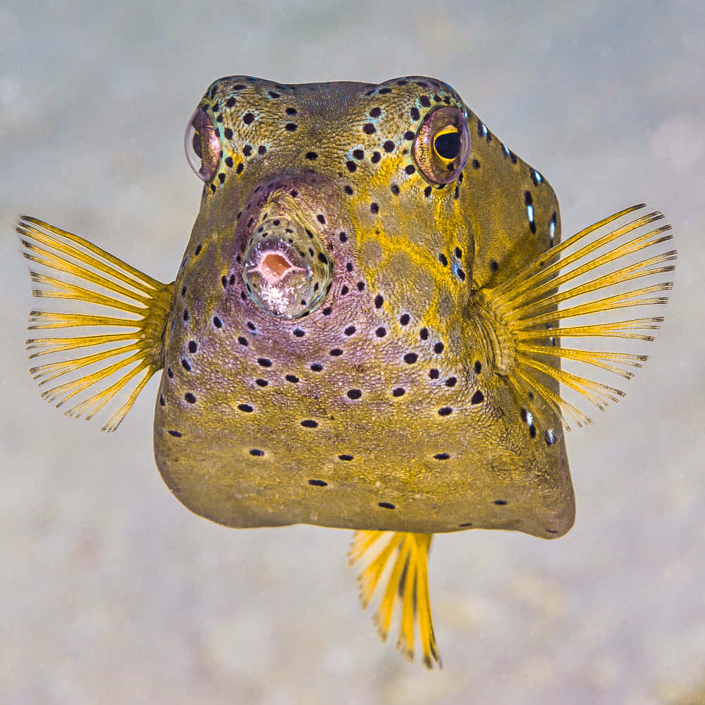 Yellow Finned Boxfish Portrait Wallpaper