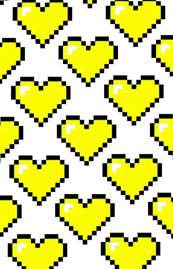 Yellow Heart Wallpaper Wallpaper