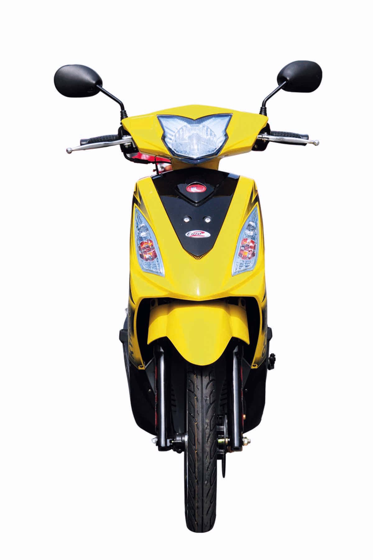 Yellow Kymco Scooter Front View Wallpaper