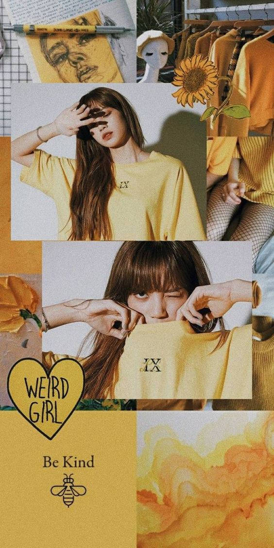 Yellow Lisa Blackpink Aesthetic Wallpaper