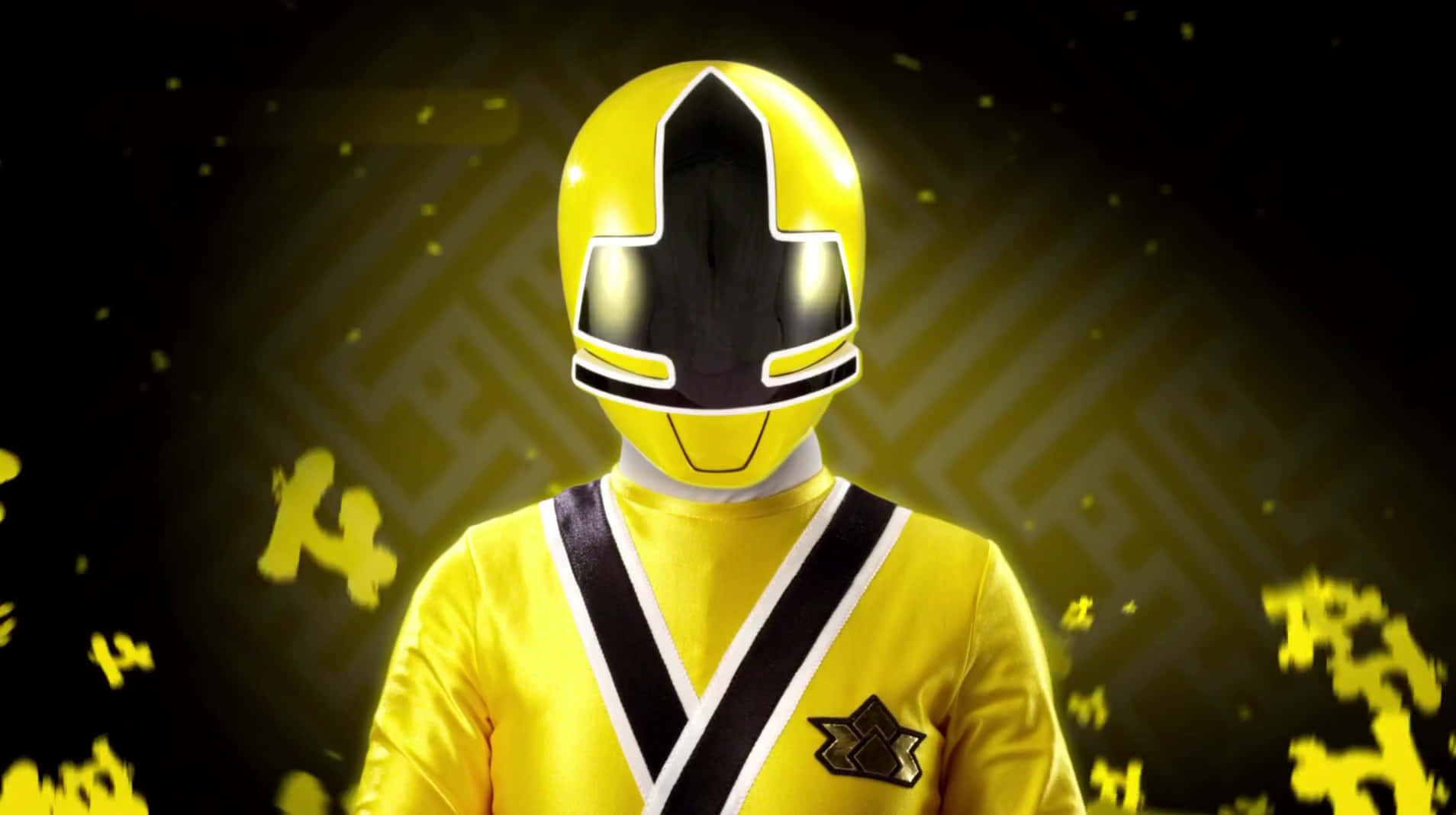 Yellow Ranger Power Pose Wallpaper