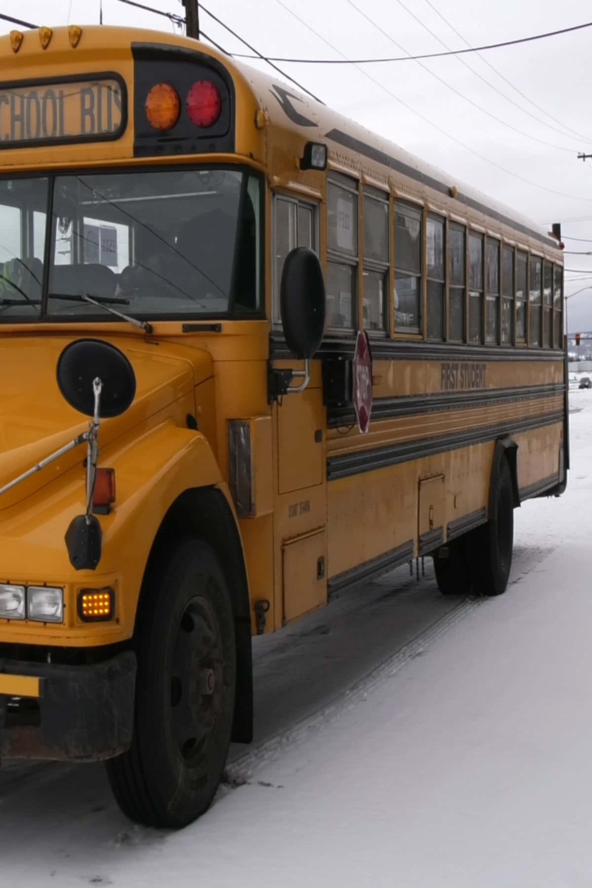 Yellow School Bus On A Sunny Day Wallpaper