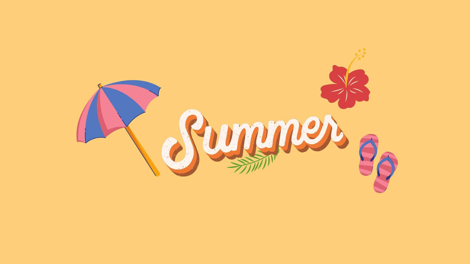 Yellow Summer Aesthetic Graphic Wallpaper