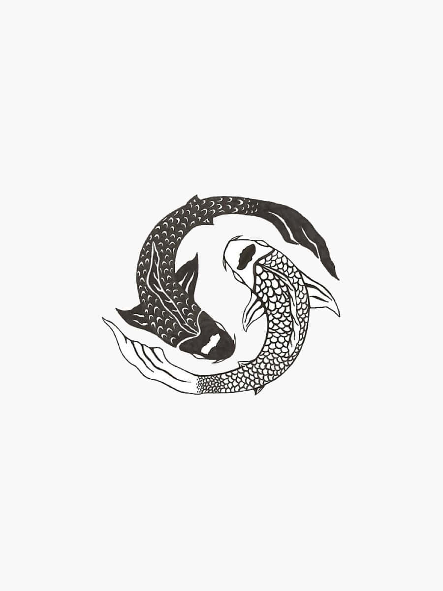 Yin Yang Fish In Harmony Wallpaper