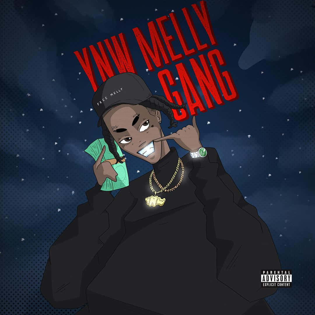 Ynw Melly In Animated Style Wallpaper