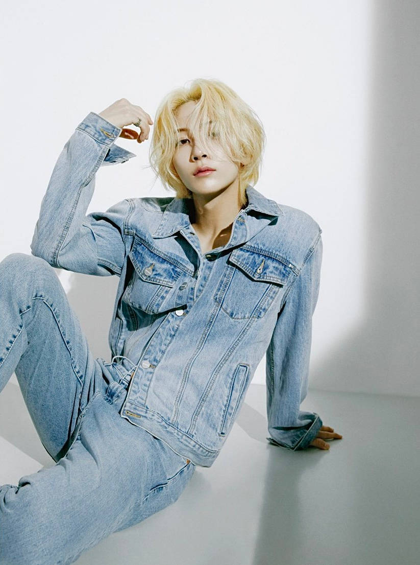 Yoon Jeonghan Denim On Denim Wallpaper