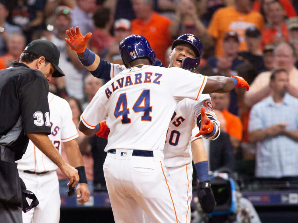 Yordan Alvarez Celebration Houston Astros Wallpaper