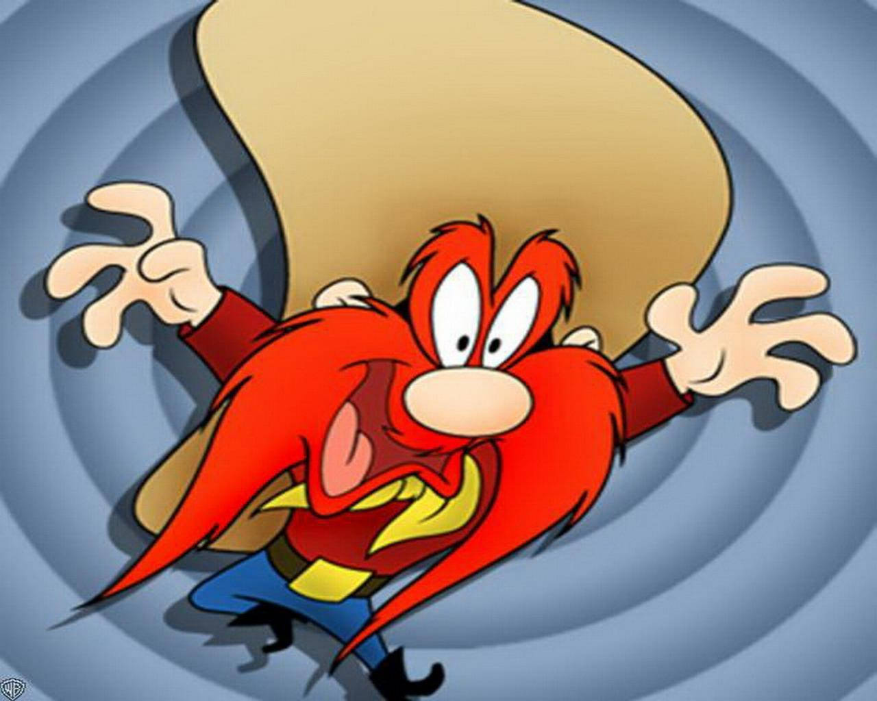 Yosemite Sam Light Blue Circle Wallpaper