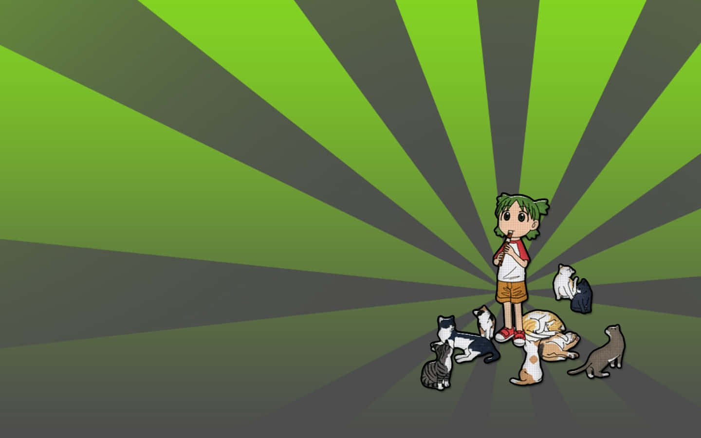 Yotsuba_and_ Cats_ Background Wallpaper