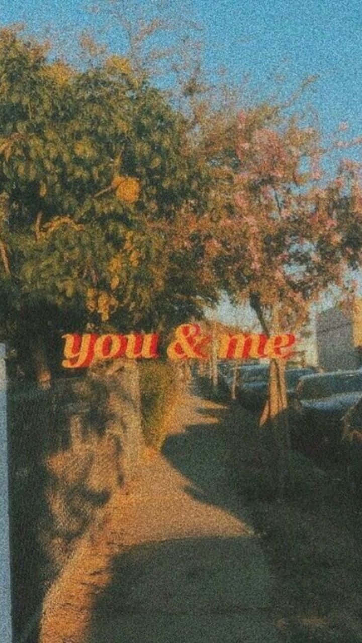 You And Me Vintage Soft Aesthetic Pathway Wallpaper