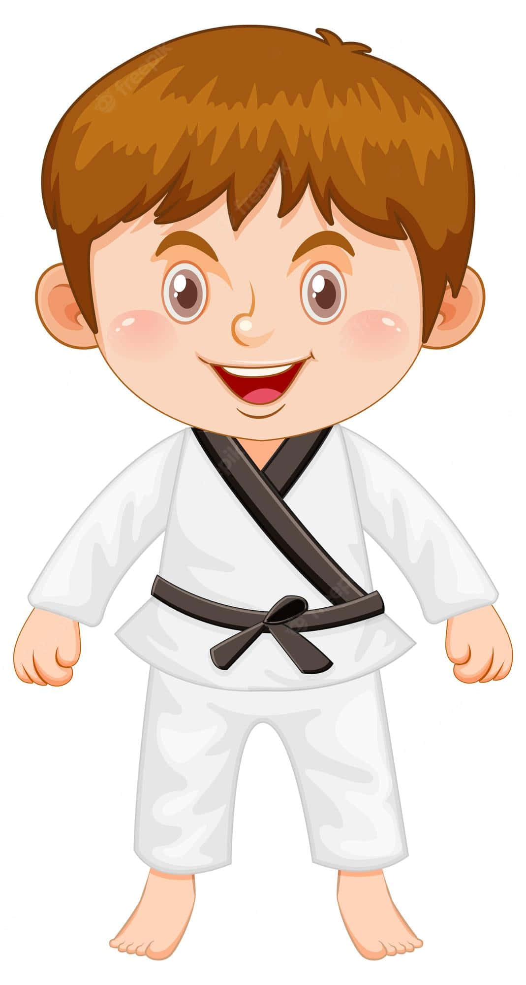 Young Woman In Taekwondo Uniform Kicking Wallpaper