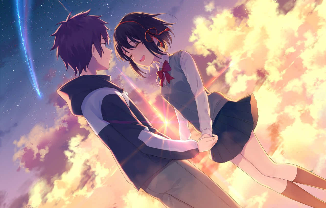 Your Name Mistuha And Taki Romance Anime Wallpaper