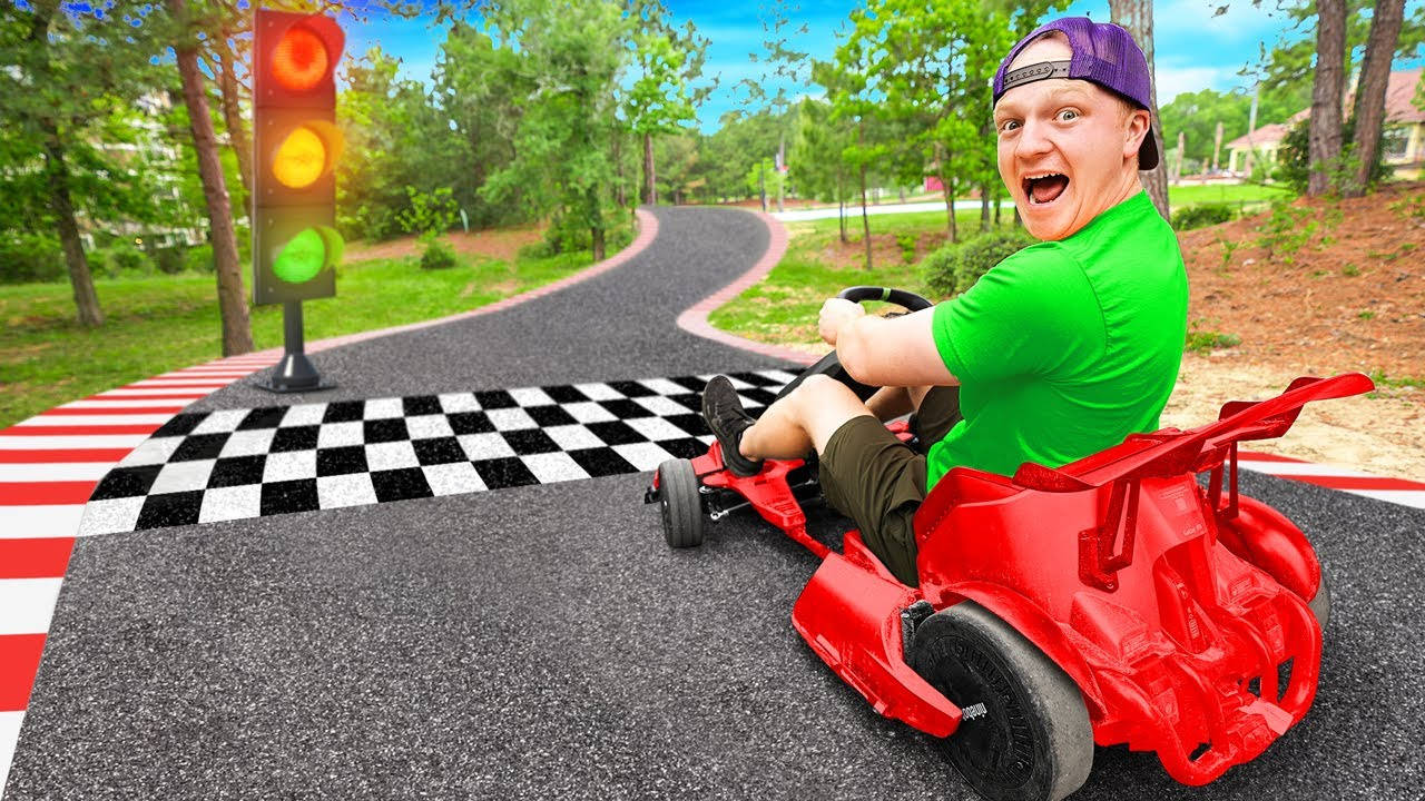 Youtuber Unspeakable On Go-kart Wallpaper