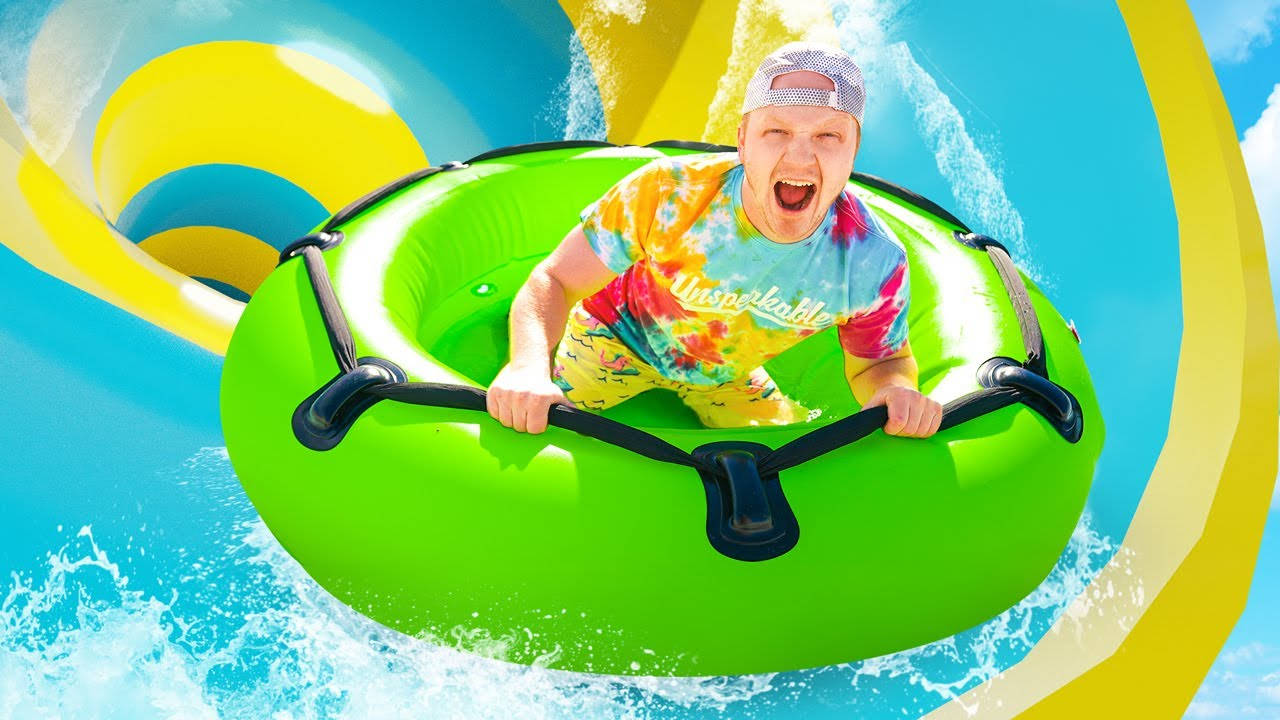 Youtuber Unspeakable On Water Slide Wallpaper