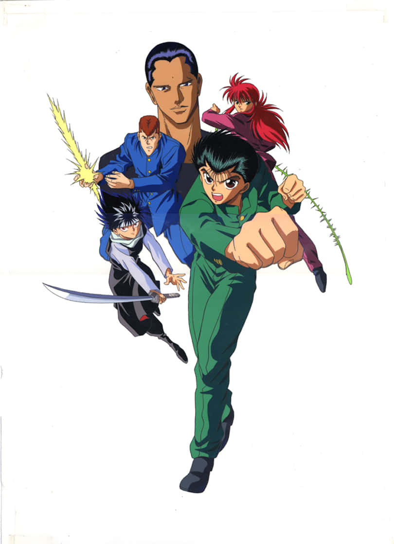 Yu Yu Hakusho Team Action Pose Wallpaper