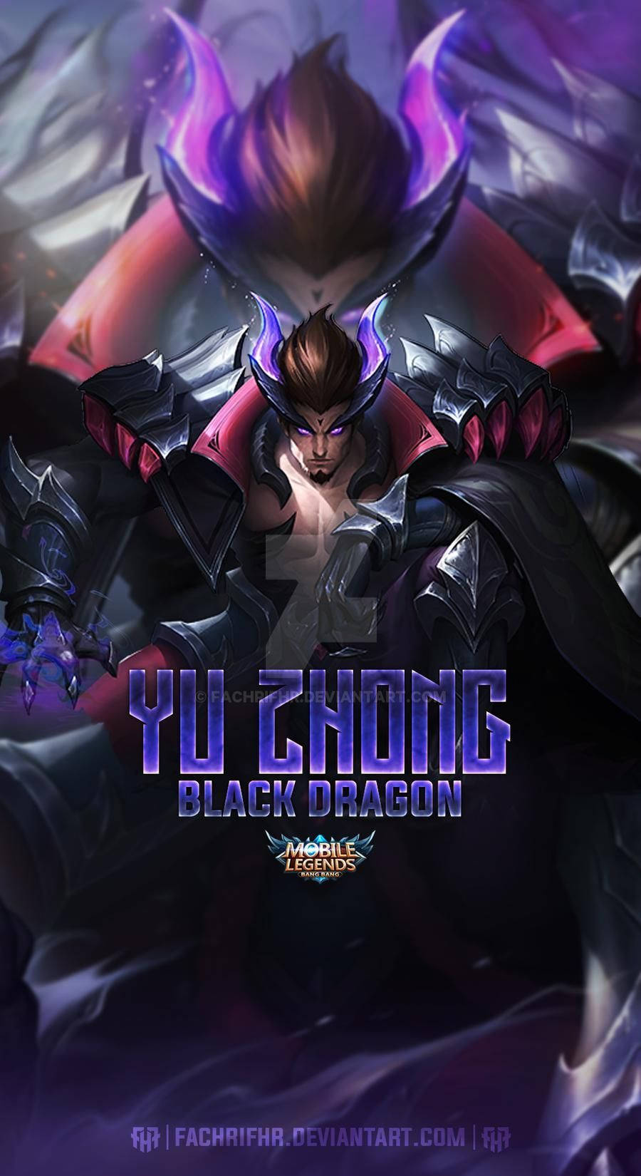 Yu Zhong Black Dragon Portrait Wallpaper