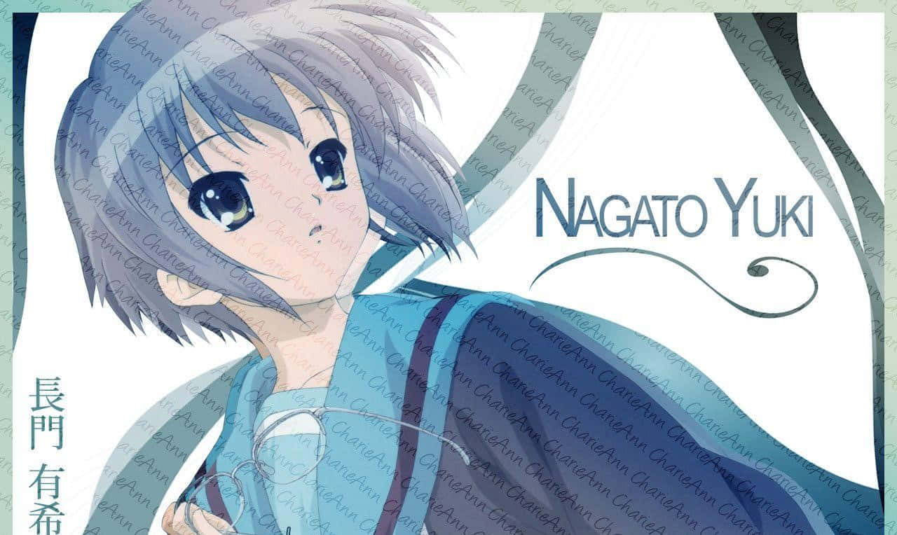 Yuki Nagato Peacefully Reading A Book Wallpaper