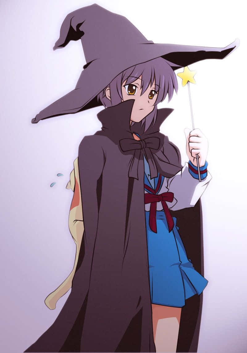 Yuki Nagato Thoughtful Look Wallpaper