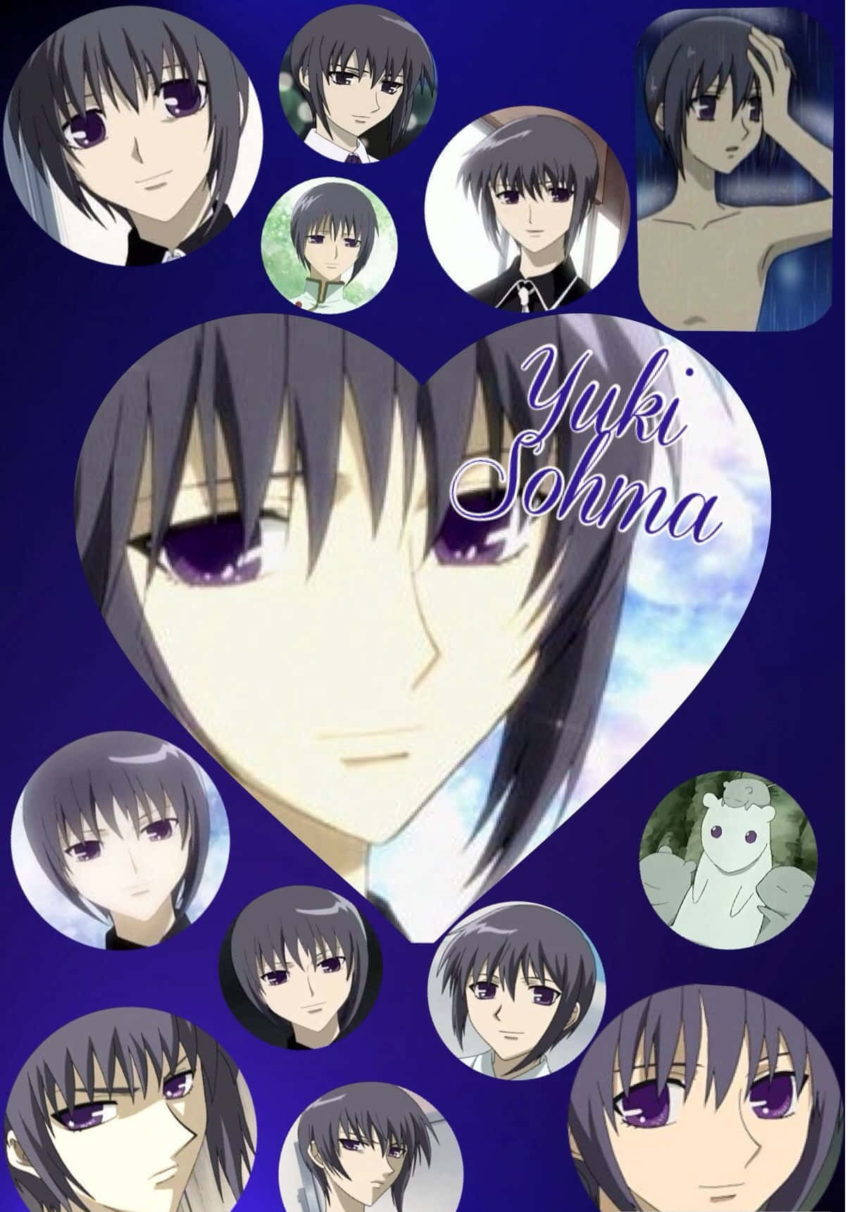 Yuki Sohma Anime Collage Wallpaper