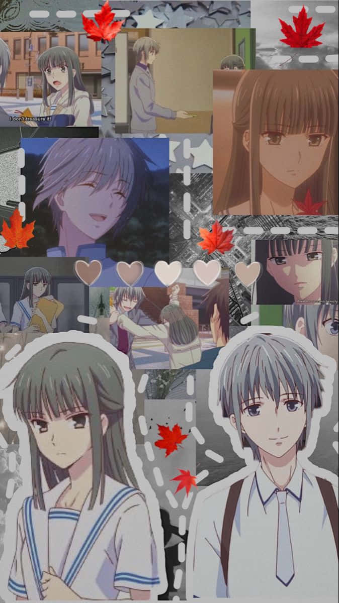 Yuki Sohma Collage Fruits Basket Wallpaper