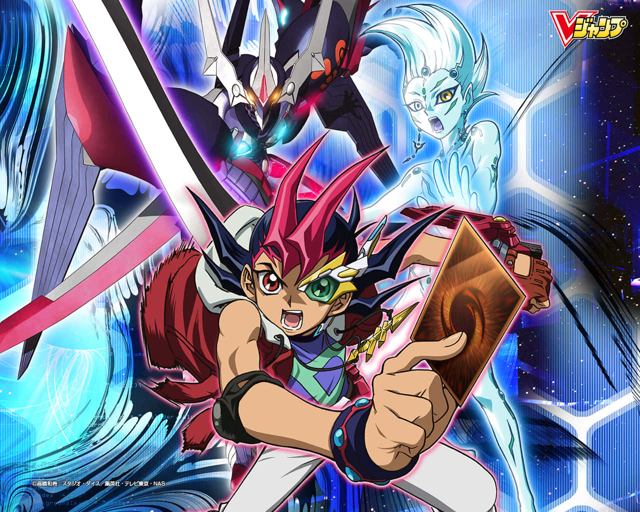 Yuma And Astral Duel In Yu-gi-oh! Wallpaper