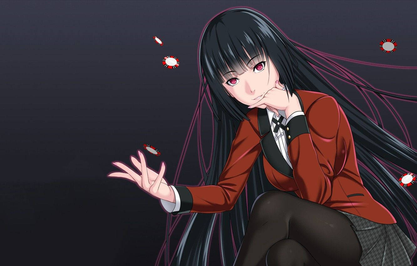 Yumeko Jabami Gets Ready To Take On The School's Gambling Culture. Wallpaper