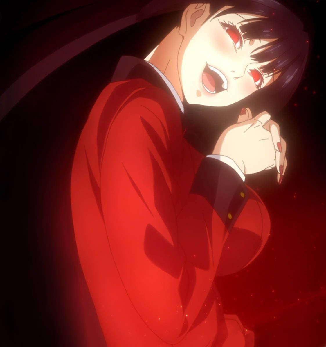 Yumeko Jabami Thrilled After Winning A Bet In Kakegurui Wallpaper