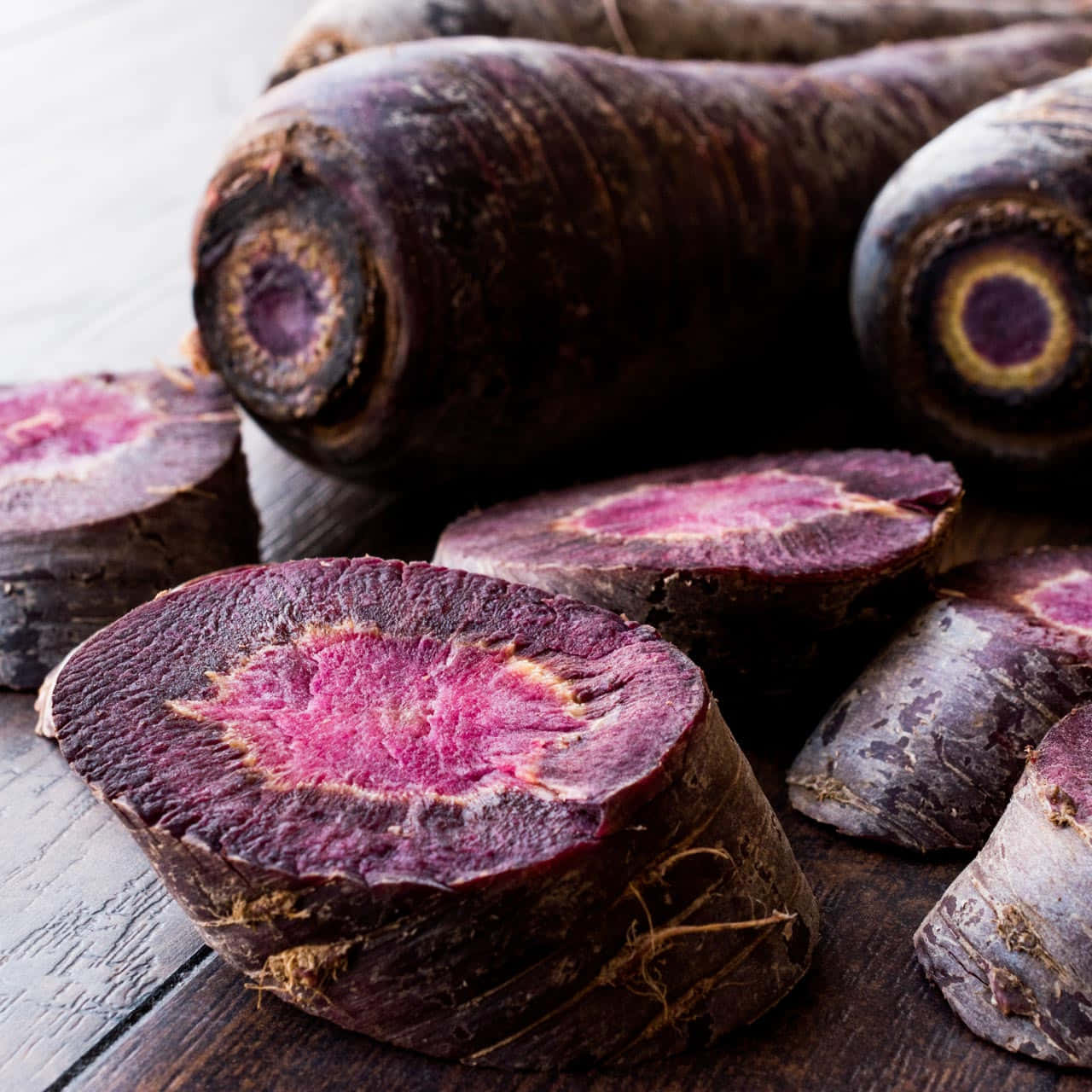 Yummy Purple Carrots Wallpaper