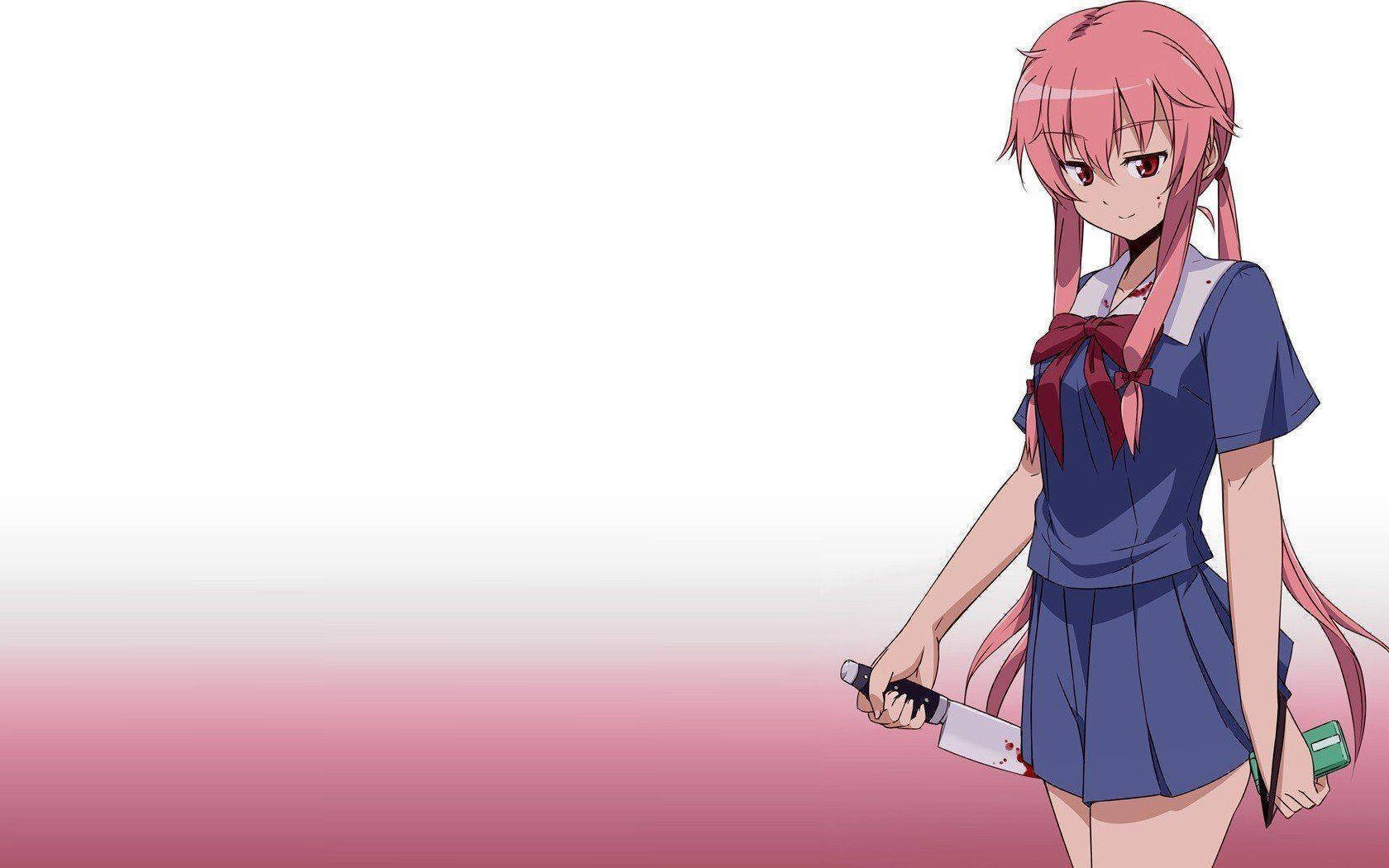 Yuno Gasai School Uniform Wallpaper