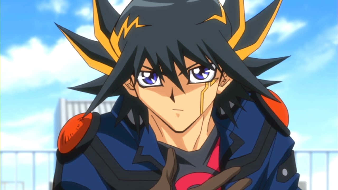 Yusei Fudo Riding His Duel Runner Wallpaper