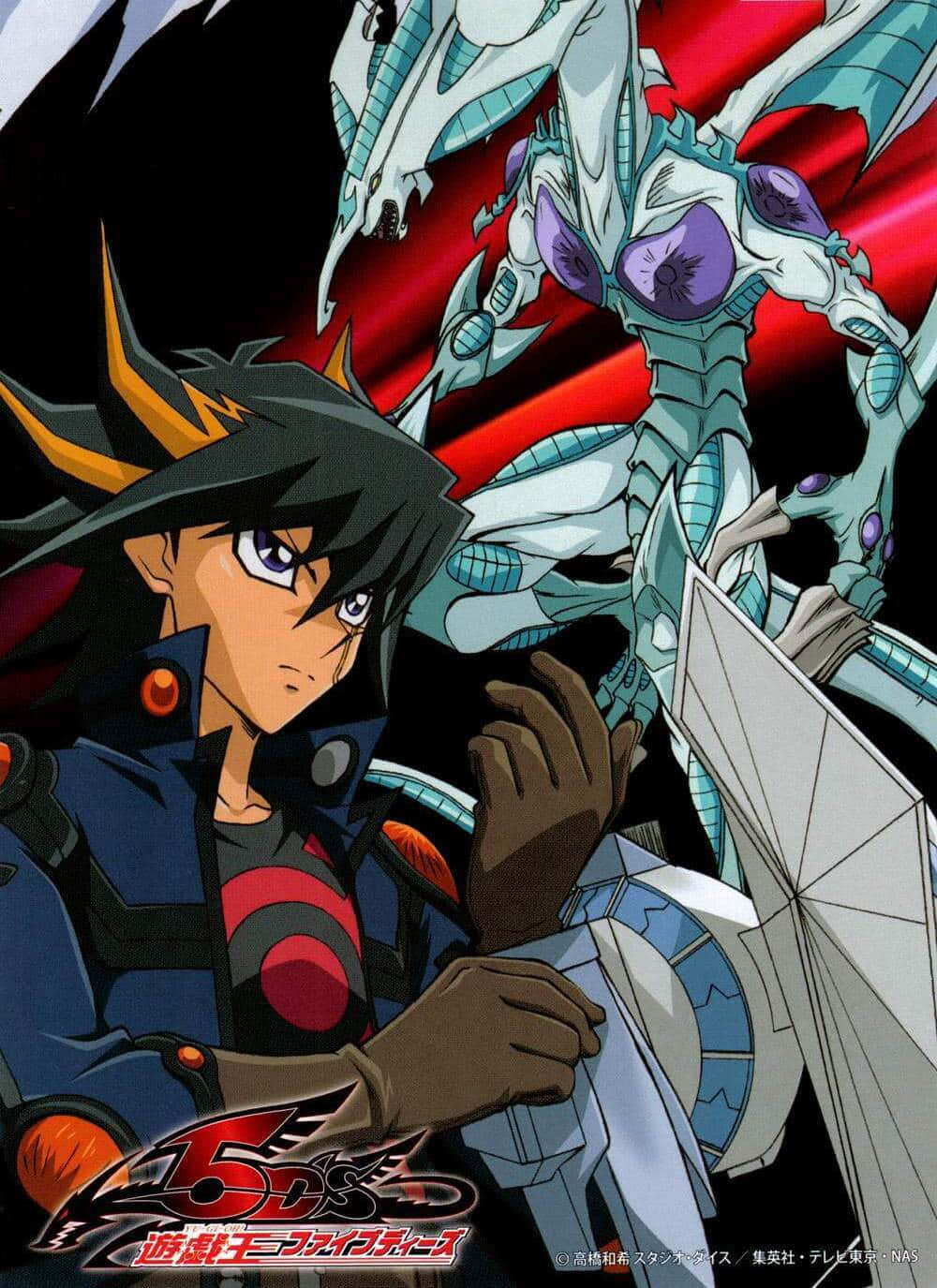 Yusei Fudo Striking A Confident Pose Wallpaper