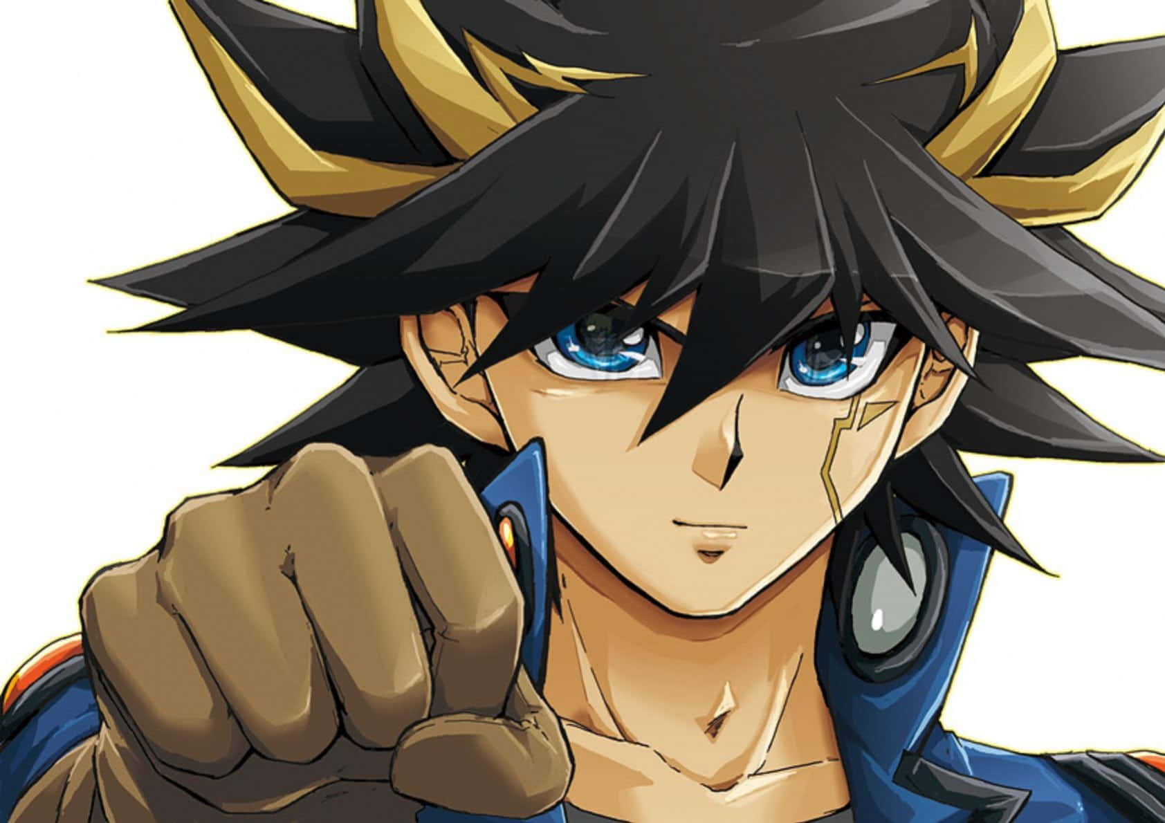 Yusei Fudo, The Master Of Synchro Summoning In Action Wallpaper