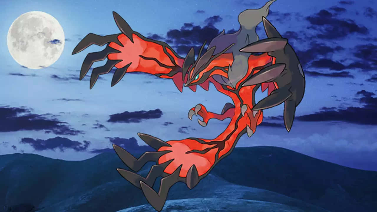 Yveltal During A Full Moon Wallpaper