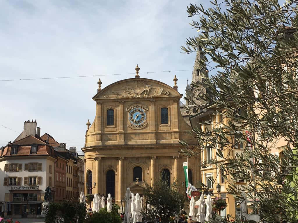 Yverdon Les Bains Temple Grand Place Wallpaper