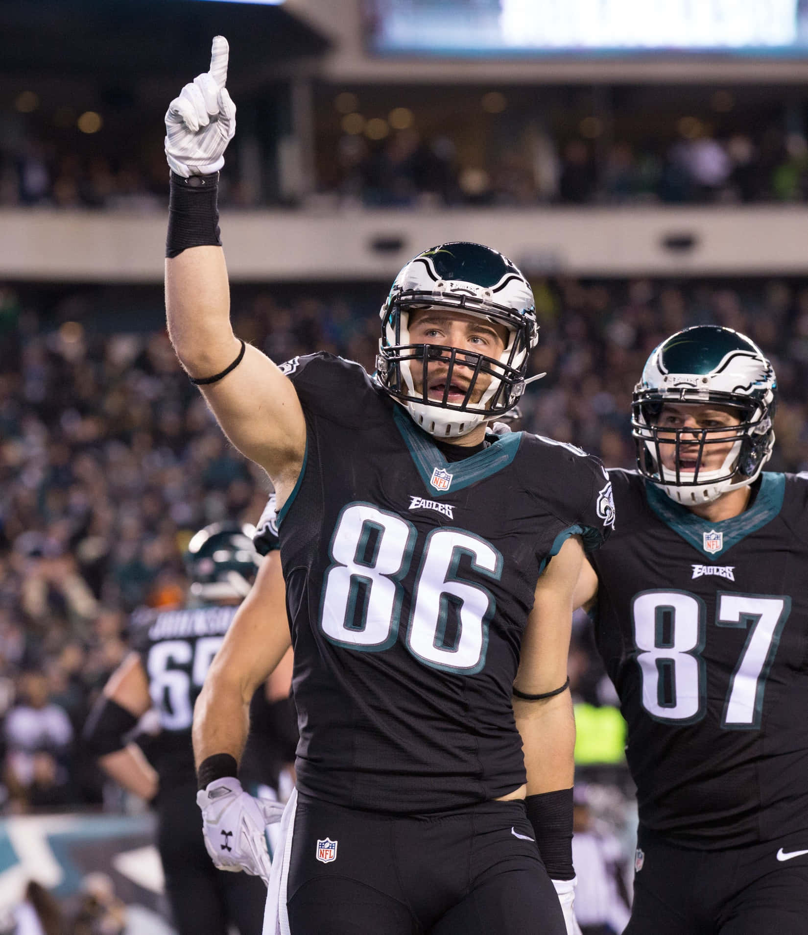 Zach Ertz Celebrating Victory Wallpaper