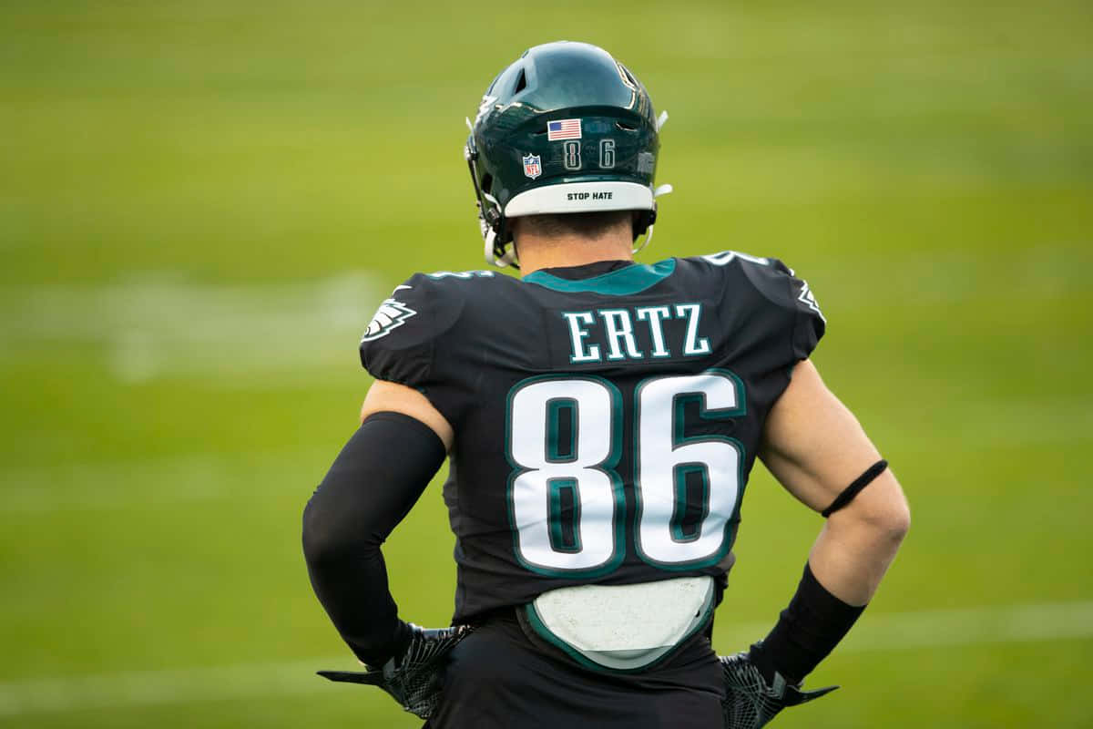 Zach Ertz Philadelphia Eagles Number86 Jersey Wallpaper