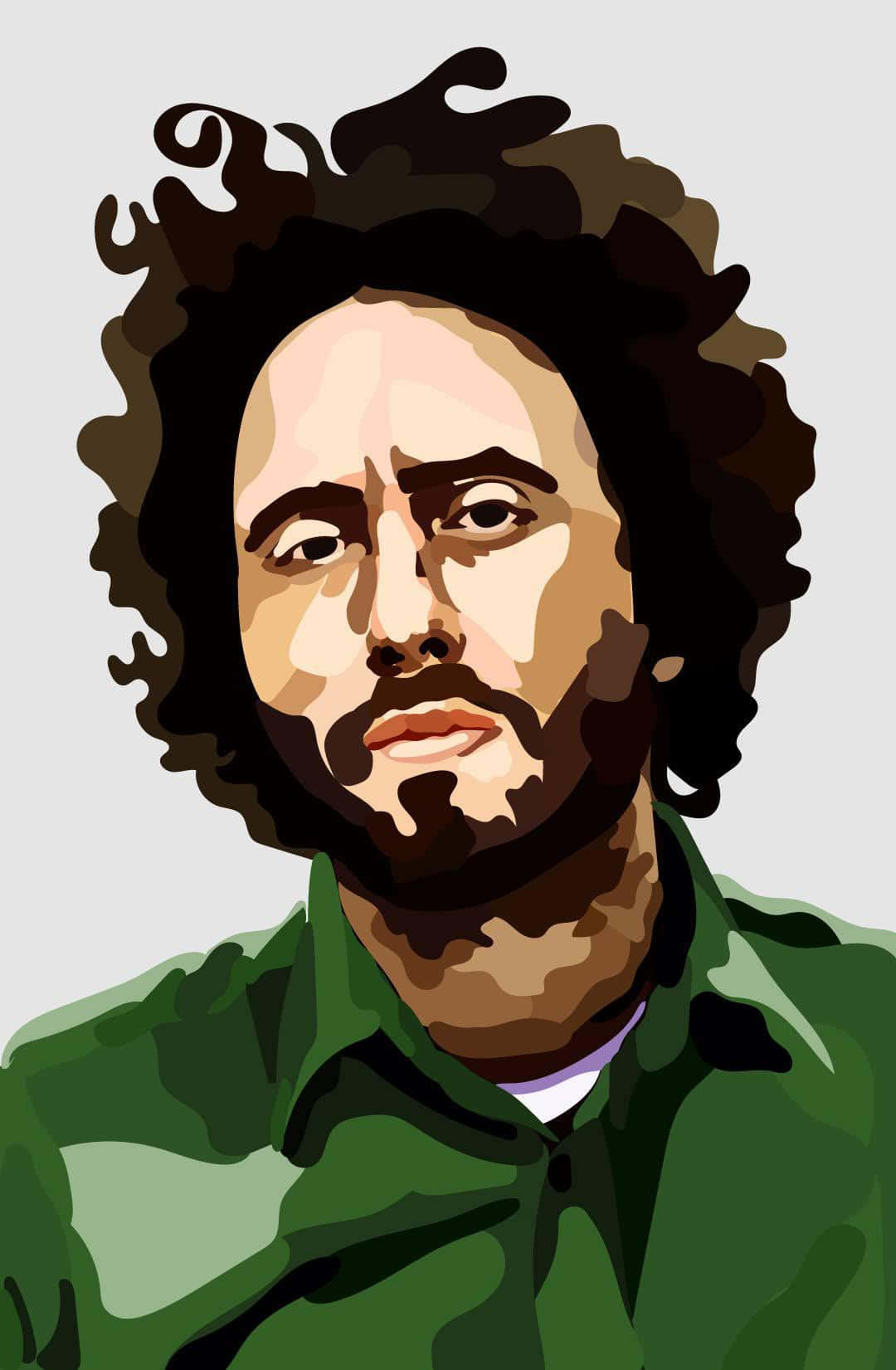 Zack De La Rocha Vector Portrait Wallpaper