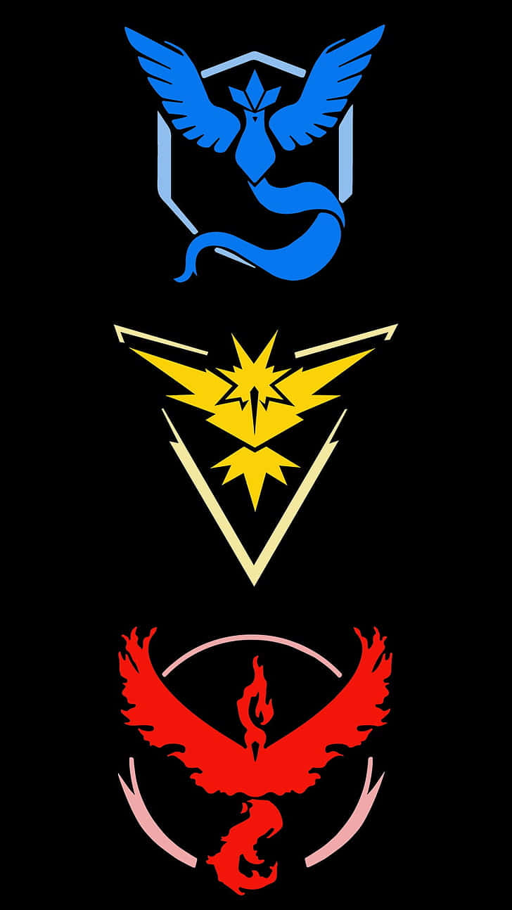 Zapdos And Team Logos Wallpaper