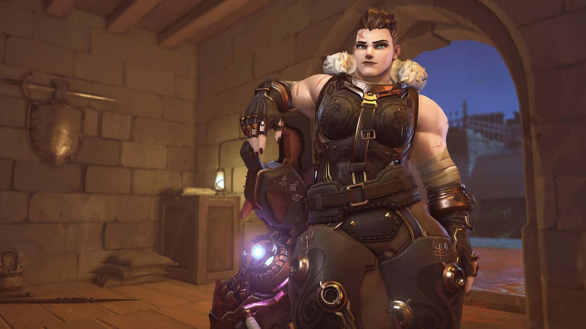 Zarya, The Powerful Overwatch Tank Hero Wallpaper